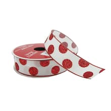 ribbon christmas michaels celebrate mesh grosgrain taffeta dots glitter